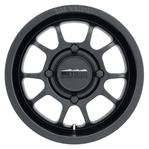 Method MR409 Bead Grip 15x7 / 4+3/13mm Offset / 4x136 / 106.25mm CB Matte Black Wheel - Bull Strap