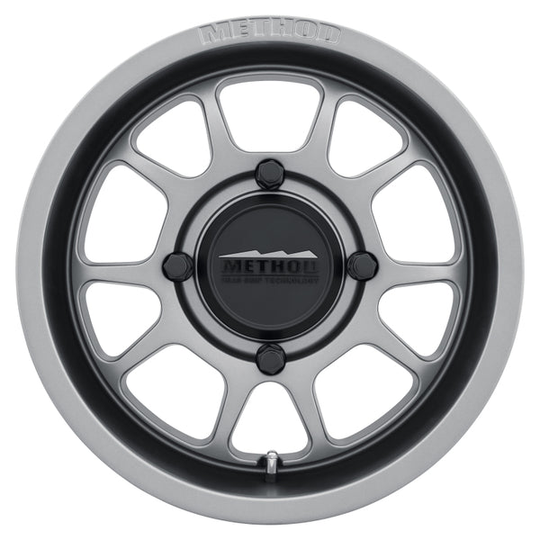 Method MR409 Bead Grip 15x7 / 5+2/38mm Offset / 4x156 / 132mm CB Steel Grey Wheel - Bull Strap