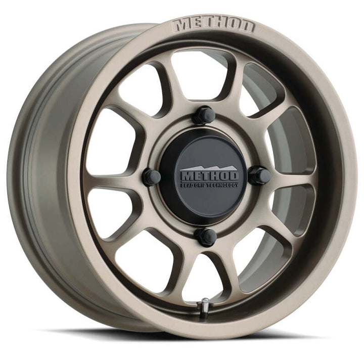 Method MR409 Bead Grip 15x7 / 5+2/38mm Offset / 5x4.5 / 72 CB Steel Grey Wheel - Bull Strap
