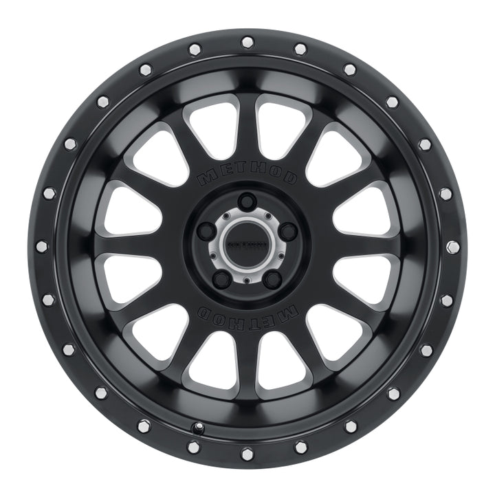 Method MR605 NV 20x10 -24mm Offset 5x5 71.5mm CB Matte Black Wheel - Bull Strap