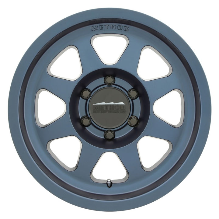 Method MR701 17x8.5 0mm Offset 6x5.5 106.25mm CB Bahia Blue Wheel - Bull Strap