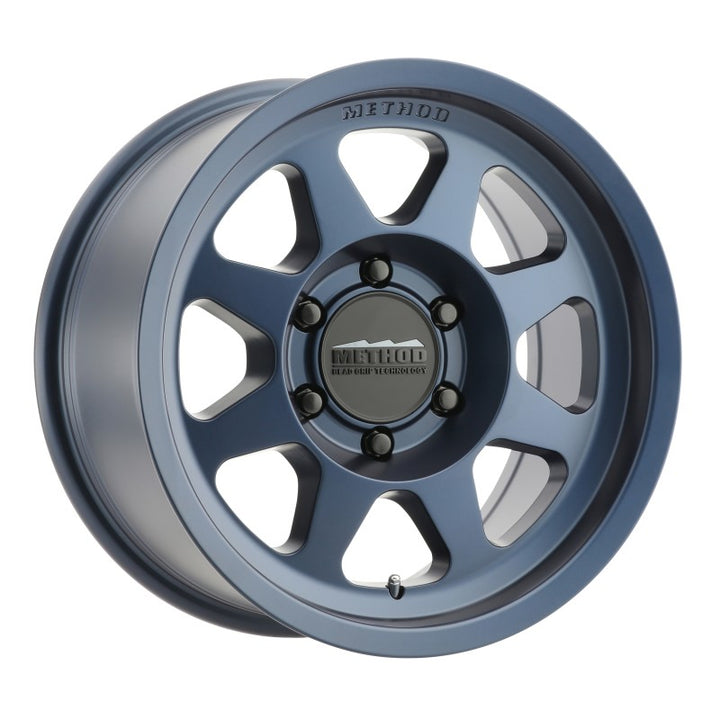 Method MR701 17x8.5 0mm Offset 6x5.5 106.25mm CB Bahia Blue Wheel - Bull Strap