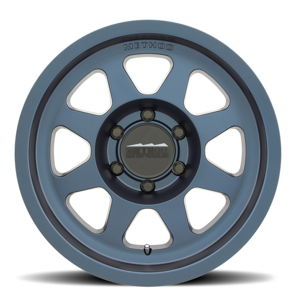 Method MR701 17x9 -12mm Offset 5x5 71.5mm CB Bahia Blue Wheel - Bull Strap
