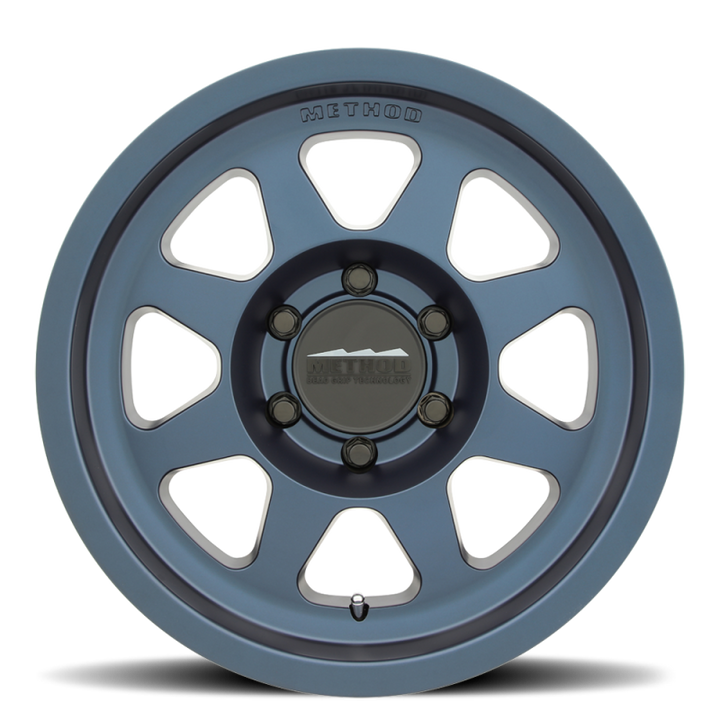Method MR701 17x9 -12mm Offset 5x5 71.5mm CB Bahia Blue Wheel - Bull Strap