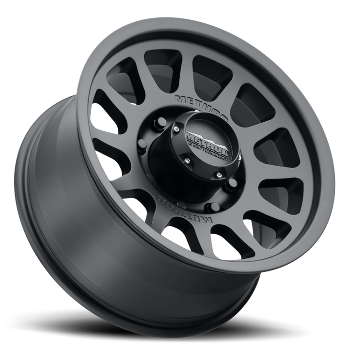 Method MR703 17x8.5 0mm Offset 8x170 130.81mm CB Matte Black Wheel - Bull Strap