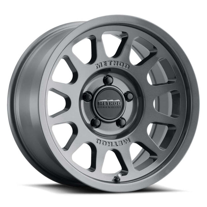 Method MR703 17x9 / -12mm Offset / 106.25mm Bore / 6x5.5 BP / 4.8in BS - Gloss Titanium Wheel - Bull Strap