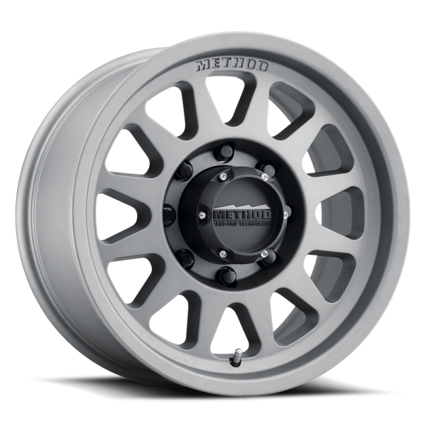 Method MR704 HD 17x9 18mm Offset 8x6.5 130.81mm CB Titanium Wheel - Bull Strap