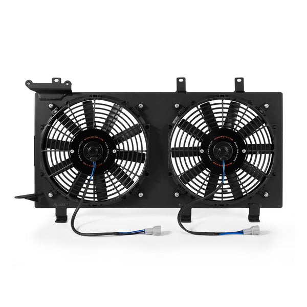 Mishimoto 01-07 Subaru WRX/STI PNP Aluminum Fan Shroud Black - Bull Strap