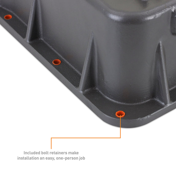 Mishimoto 01-19 Duramax Allison A1000 Transmission Pan Cast GR - Bull Strap