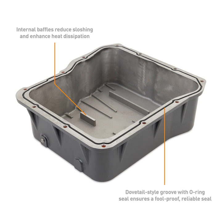 Mishimoto 01-19 Duramax Allison A1000 Transmission Pan Cast GR - Bull Strap