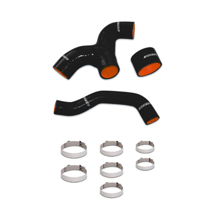Mishimoto 02-05 Subaru WRX Black Silicone Intercooler Hoses - Bull Strap