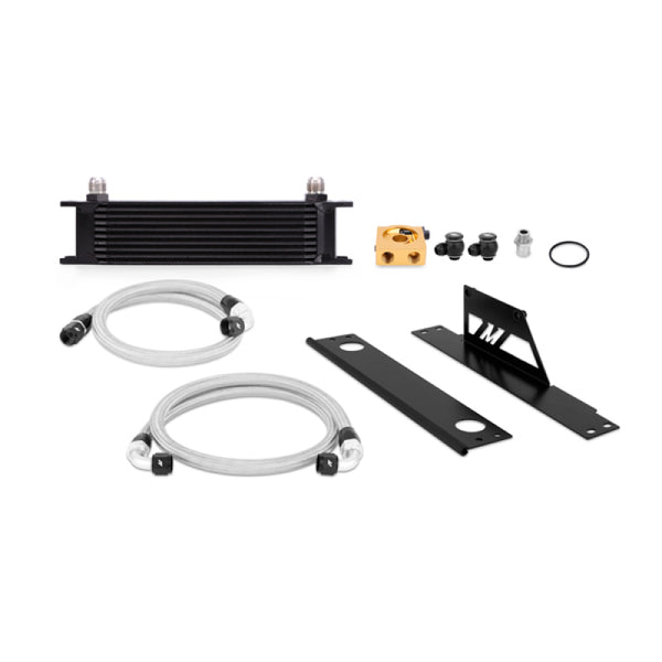 Mishimoto 02-05 Subaru WRX/STi Thermostatic Oil Cooler Kit - Black - Bull Strap