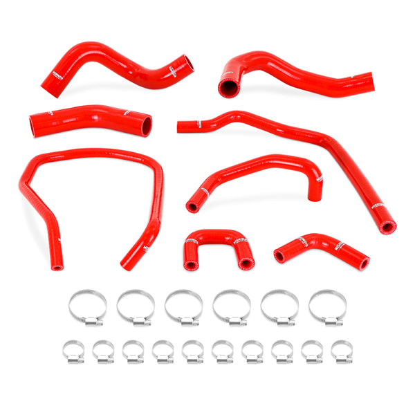 Mishimoto 04-10 Infiniti QX56 / 04-14 Titan Silicone Coolant Hose Kit - Red - Bull Strap