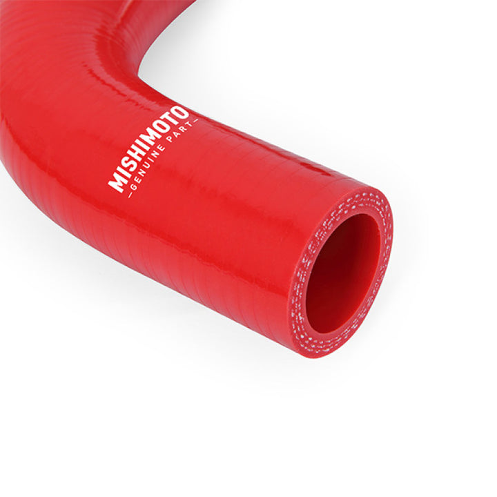 Mishimoto 05-07 Ford F-250/F-350 6.0L Powerstroke Lower Overflow Red Silicone Hose Kit - Bull Strap