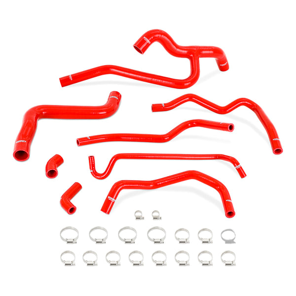 Mishimoto 05-10 Mustang V6 Silicone Radiator & Heater Hose Kit - Red - Bull Strap