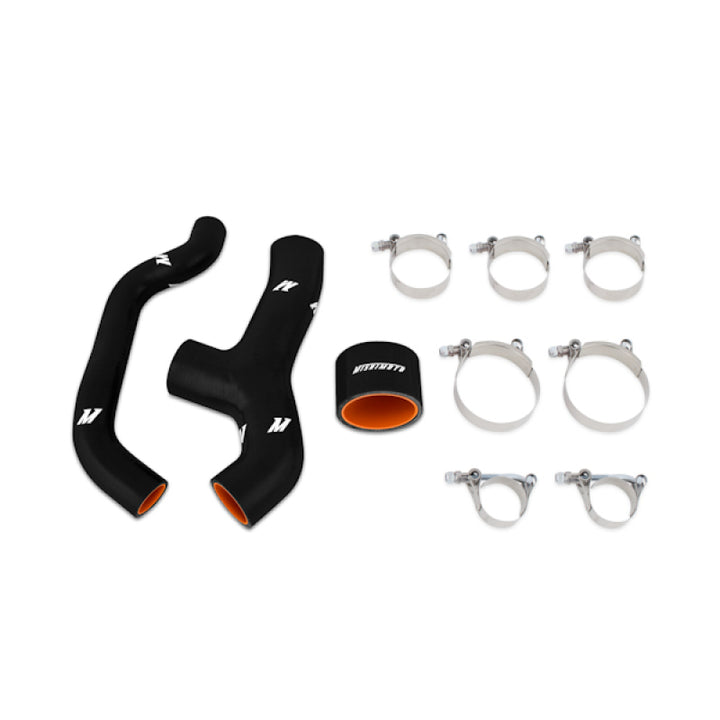 Mishimoto 06-07 Subaru WRX Black Silicone Intercooler Hoses - Bull Strap
