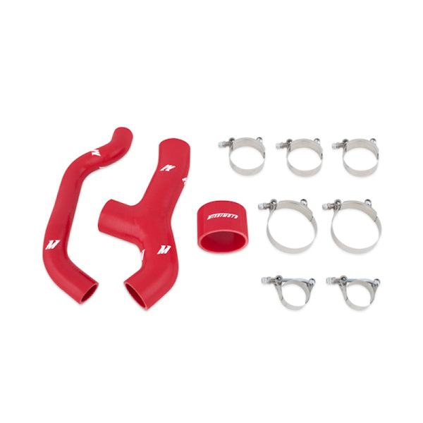 Mishimoto 06-07 Subaru WRX Red Silicone Intercooler Hoses - Bull Strap