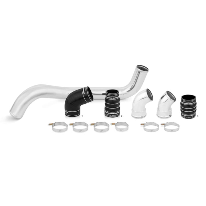 Mishimoto 06-10 Chevy 6.6L Duramax Intercooler Kit w/ Pipes (Silver) - Bull Strap