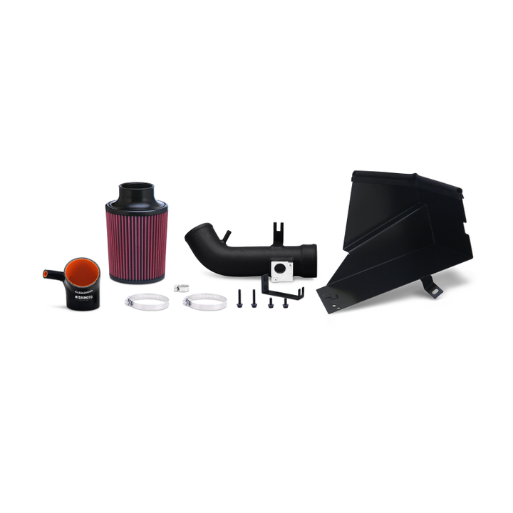 Mishimoto 06-11 Honda Civic Si Performance Air Intake w/ Heat Shield - Wrinkle Black - Bull Strap