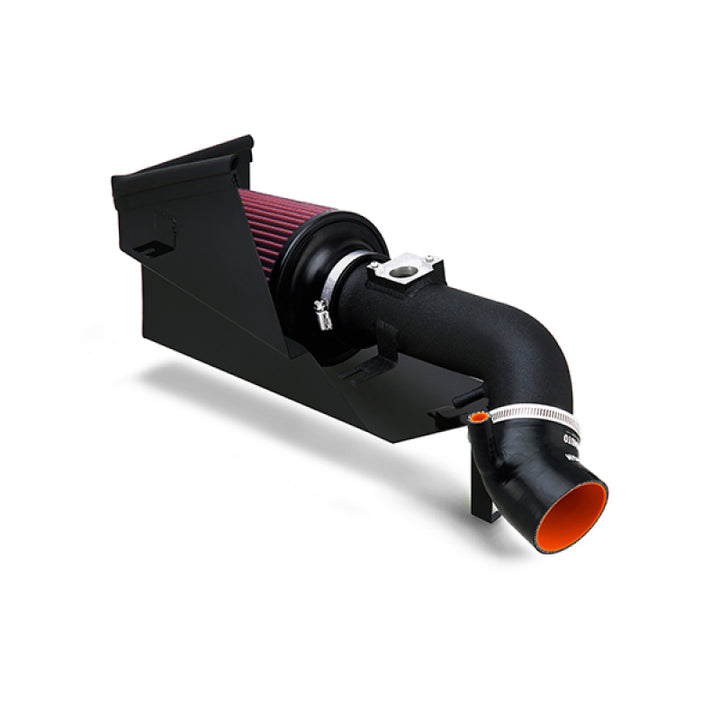 Mishimoto 06-11 Honda Civic Si Performance Air Intake w/ Heat Shield - Wrinkle Black - Bull Strap