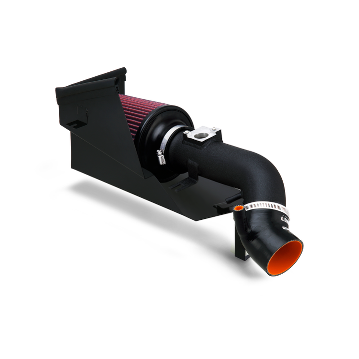 Mishimoto 06-11 Honda Civic Si Performance Air Intake w/ Heat Shield - Wrinkle Black - Bull Strap