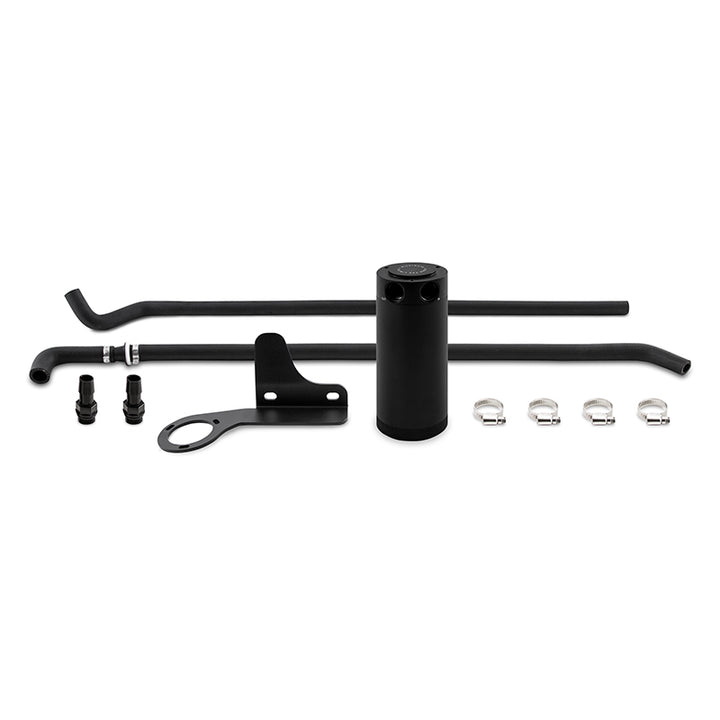 Mishimoto 07-13 Mazda Mazdaspeed3 Baffled Oil Catch Can Kit - Black (PCV Side) - Bull Strap