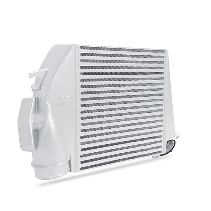 Mishimoto 08-14 Subaru WRX Top-Mount Intercooler Kit - Powder Coated Silver & Black Hoses - Bull Strap