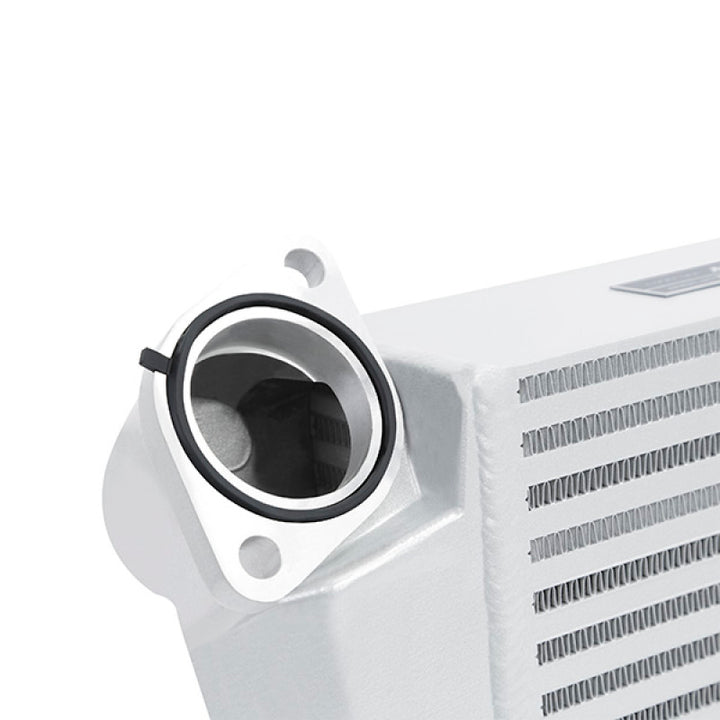 Mishimoto 08-14 Subaru WRX Top-Mount Intercooler Kit - Powder Coated Silver & Black Hoses - Bull Strap