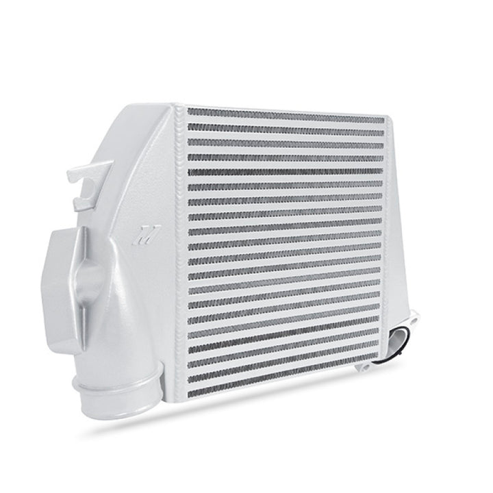 Mishimoto 08-14 Subaru WRX Top-Mount Intercooler Kit - Powder Coated Silver & Black Hoses - Bull Strap
