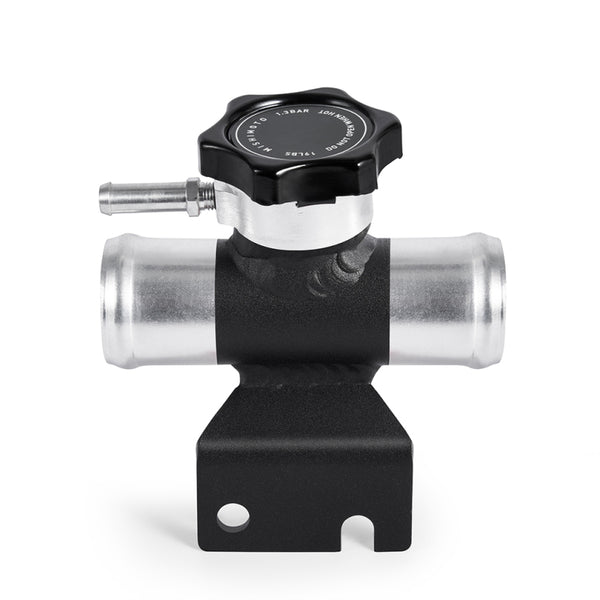 Mishimoto 08-15 Mitsubishi Lancer Evo X Coolant Fill Inlet - Black - Bull Strap