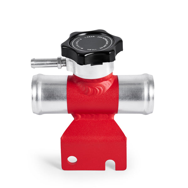 Mishimoto 08-15 Mitsubishi Lancer Evo X Coolant Fill Inlet - Red - Bull Strap