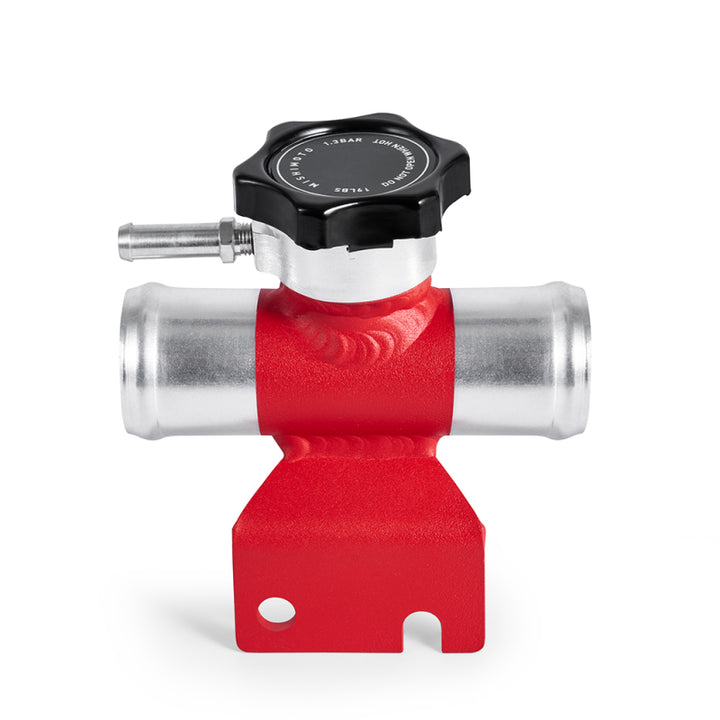 Mishimoto 08-15 Mitsubishi Lancer Evo X Coolant Fill Inlet - Red - Bull Strap