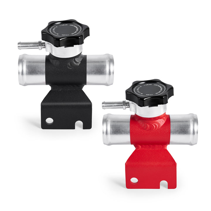 Mishimoto 08-15 Mitsubishi Lancer Evo X Coolant Fill Inlet - Red - Bull Strap