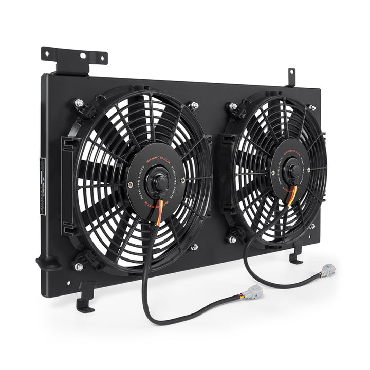 Mishimoto 08+ Subaru WRX/STI PNP Aluminum Fan Shroud Black - Bull Strap