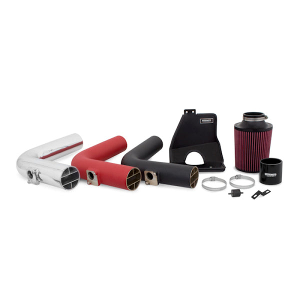 Mishimoto 08+ Subaru WRX/STi Performance Cold Air Intake Kit - Wrinkle Red - Bull Strap