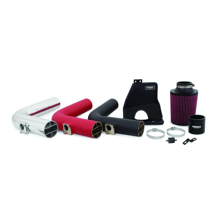 Mishimoto 08+ Subaru WRX/STi Performance Cold Air Intake Kit - Wrinkle Red - Bull Strap