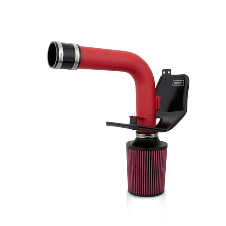 Mishimoto 08+ Subaru WRX/STi Performance Cold Air Intake Kit - Wrinkle Red - Bull Strap