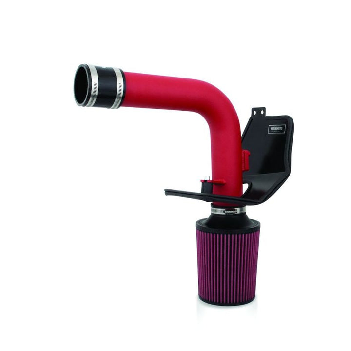 Mishimoto 08+ Subaru WRX/STi Performance Cold Air Intake Kit - Wrinkle Red - Bull Strap