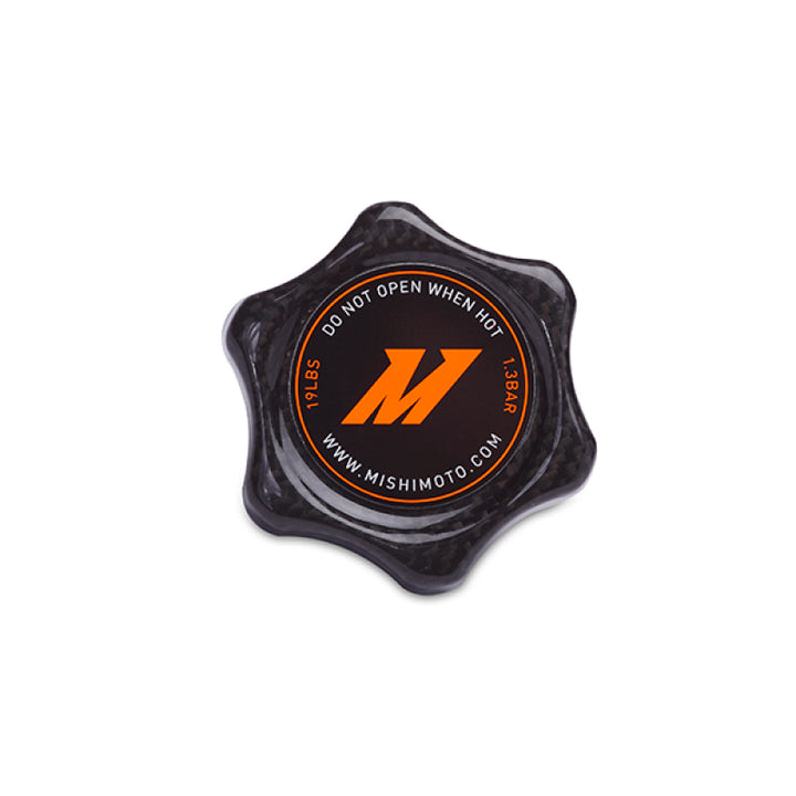 Mishimoto 1.3 Bar Rated Carbon Fiber Radiator Cap Small Import - Bull Strap