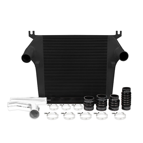 Mishimoto 10-12 Dodge 6.7L Cummins Intercooler Kit (Black) - Bull Strap