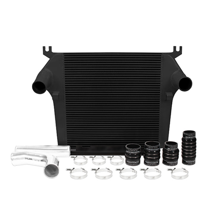 Mishimoto 10-12 Dodge 6.7L Cummins Intercooler Kit (Black) - Bull Strap