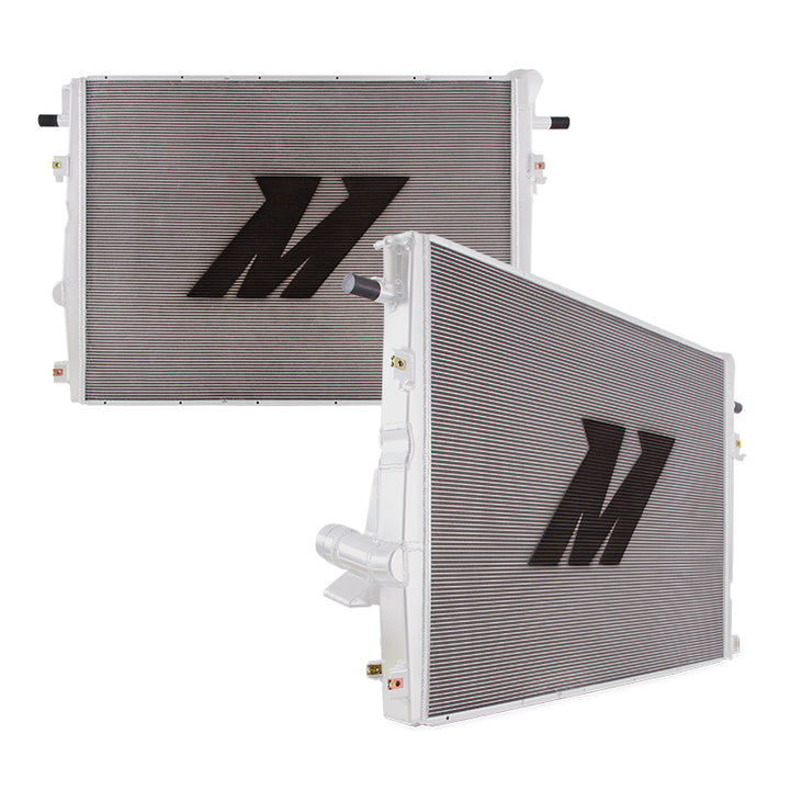 Mishimoto 11-16 Ford 6.7L Powerstroke Aluminum Primary Radiator - Bull Strap