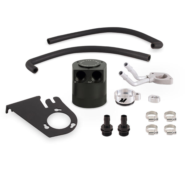 Mishimoto 11-16 Ford 6.7L Powerstroke Baffled Oil Catch Can Kit - Bull Strap