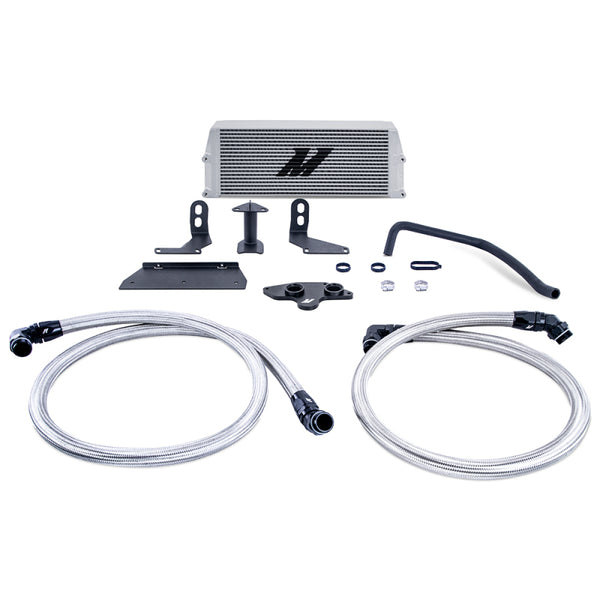 Mishimoto 11-19 Ford 6.7L Powerstroke Performance Oil Cooler Kit - Silver - Bull Strap