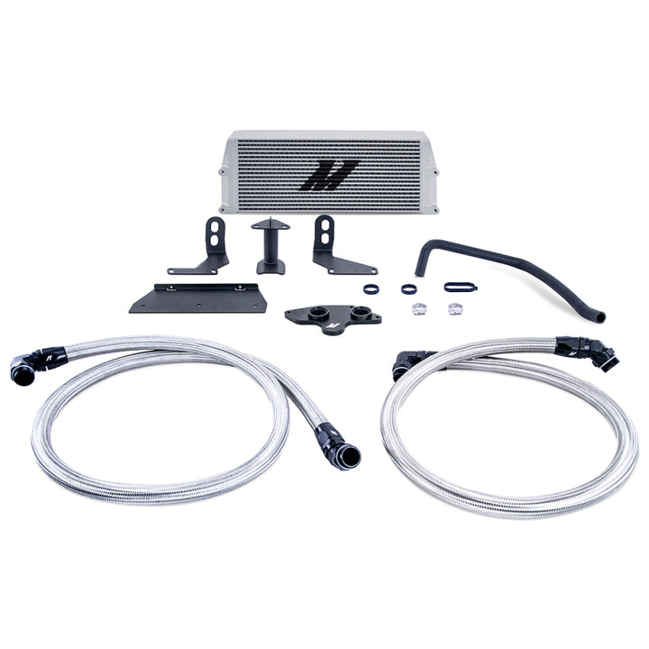 Mishimoto 11-19 Ford 6.7L Powerstroke Performance Oil Cooler Kit - Silver - Bull Strap