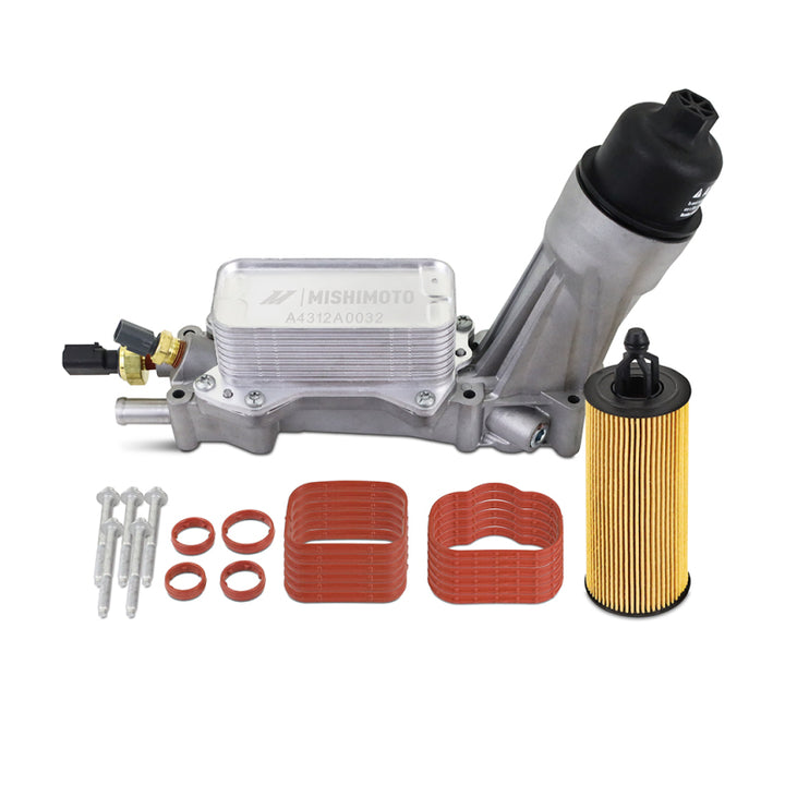 Mishimoto 12-18 Jeep Wrangler JK Aluminum Oil Filter Housing 3.6L - Bull Strap