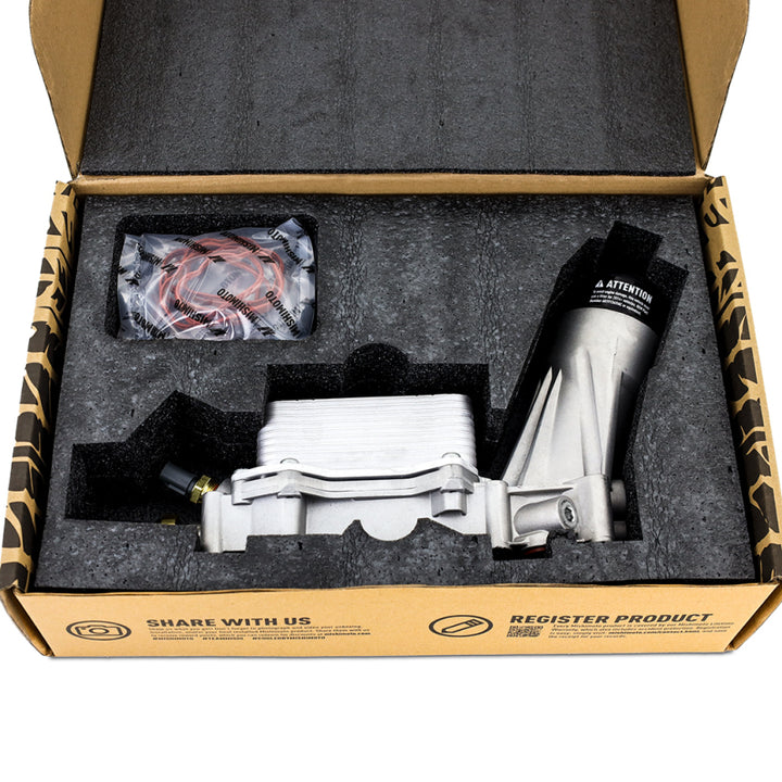 Mishimoto 12-18 Jeep Wrangler JK Aluminum Oil Filter Housing 3.6L - Bull Strap