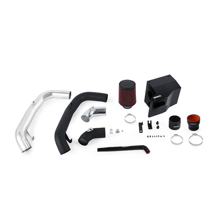 Mishimoto 13-16 Ford Focus ST 2.0L Performance Air Intake Kit - Wrinkle Black - Bull Strap