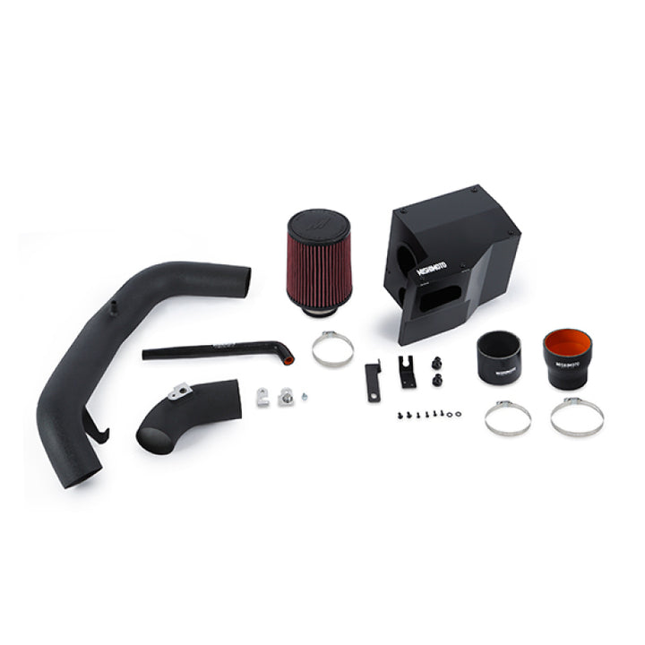 Mishimoto 13-16 Ford Focus ST 2.0L Performance Air Intake Kit - Wrinkle Black - Bull Strap