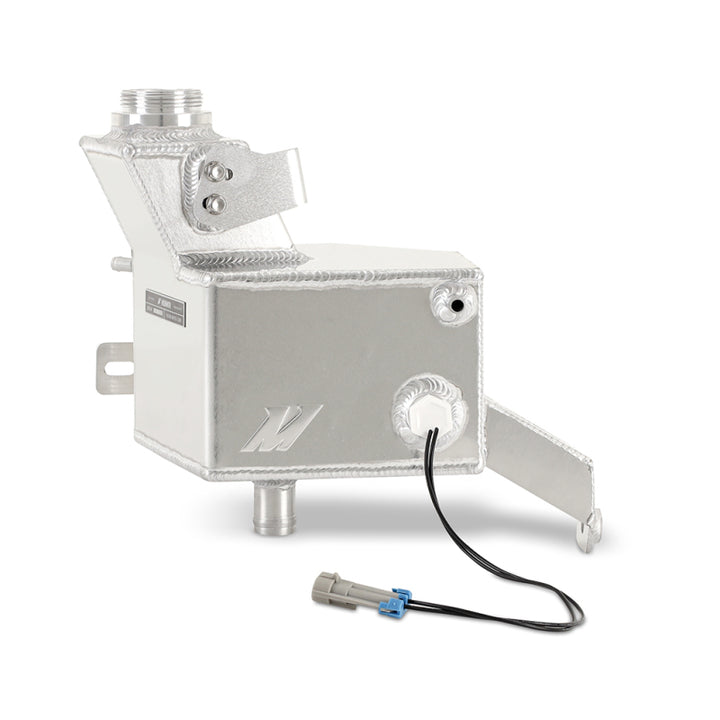 Mishimoto 13-2018 Ram 6.7L Cummins Aluminum Degas Tank - Natural - Bull Strap